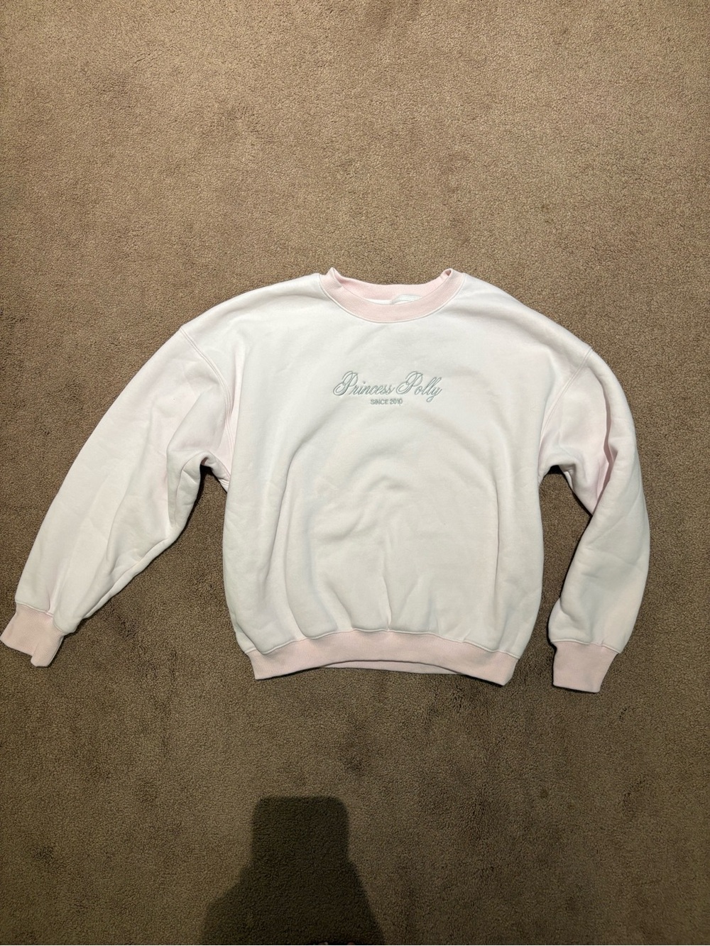 Princess Polly Light Pink Crewneck Sweatshirt size 6